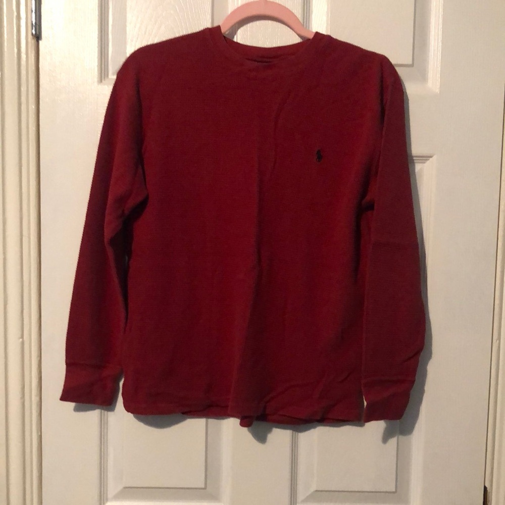 Ralph Lauren Deep Red Crew Neck Top